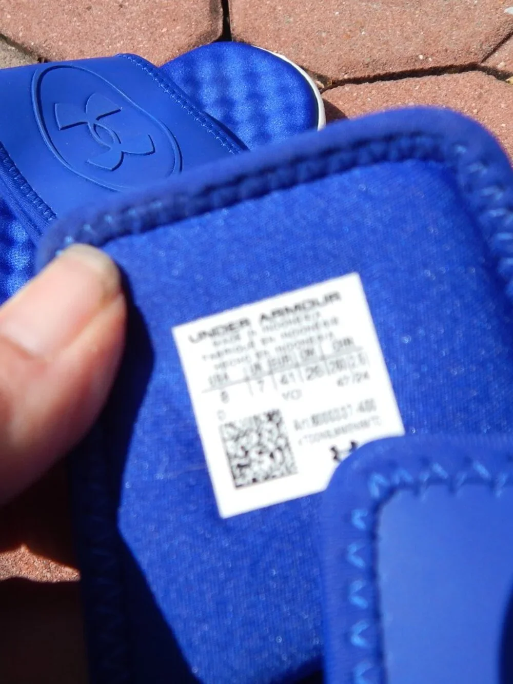 UNDER ARMOUR Womens IGNITE Royal Blue Sandals Size 8 NEVER WORN - Picture 4 of 4